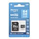 PNI 64 GB MicroSD pomnilniška kartica s SD adapterjem