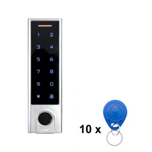 Paket tipkovnice za nadzor dostopa PNI DK350 z aplikacijo Wi-Fi Tuya in oznako 10bc TEM01 125 KHz 64 bit