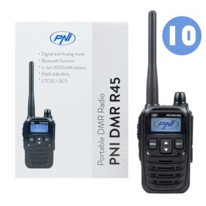 Škatla z 10 prenosnimi radijskimi postajami PNI DMR