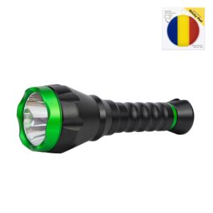 Svetilka PNI Adventure F750 z zeleno lučjo iz aluminija z lepljivo zastavico