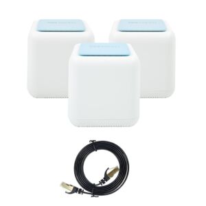 Paket gigabitnega brezžičnega mrežnega sistema PNI GB1200 in ploščati omrežni kabel 1bc S/STP CAT7 PNI U7015B 1,5 m