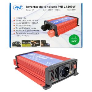 PNI napetost pretvornika L1200W napajanje 12V izhod 230V