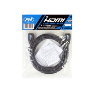 HDMI PNI H300 hitri 1.4V kabel, vtič, Ethernet, pozlačen, 3 m