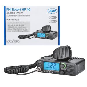 Radijska postaja CB PNI Escort HP 40 multistandard, 4W, AM, FM, 12-24V, ASQ, RF Gain
