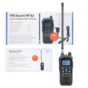 Prenosna CB radijska postaja PNI Escort HP 82 brez polnilnika, večnamenska, 4W, 12V, AM-FM, NRC, dvojna ura, Roger Beep