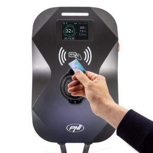Polnilna postaja PNI KW22, 32A, 22KW, za električne avtomobile, 85V - 415V, trifazna, kabel tipa 2 in 7-polni priključek