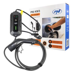 PNI KW3 prenosni polnilnik, 16A, 3.5KW, za električne avtomobile, 230V, enofazni, kabel tipa 2 in 5-polni priključek IEC62