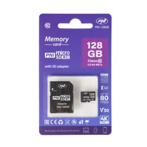 Pomnilniška kartica PNI 128 GB MicroSD z SD adapterjem