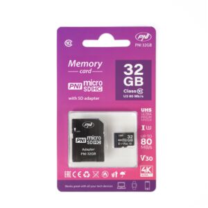 Pomnilniška kartica PNI 32 GB MicroSD z SD adapterjem