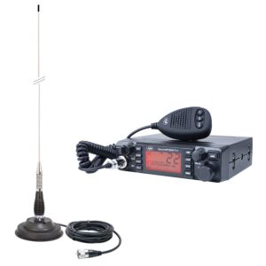 Nastavljiv HP 9001 PRO ASQ, AM-FM, 12V, 4W + CB PNI ML100 antena