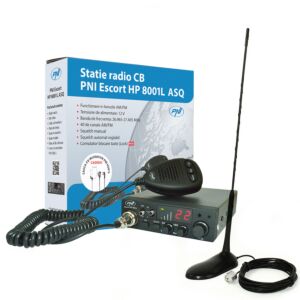 CB PNI ESCORT HP 8001L ASQ radijska postaja + slušalke HS81L + antena CB PNI Extra 45 z magnetom