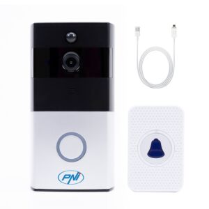 Pametni video domofon PNI SafeHome PT710B, WiFi HD, P2P in USB 2.0 do Micro USB, 1 m kabel