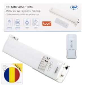 Paket pametnih motorjev za zavese, zavese PNI SafeHome PT923 WiFi z lepljivo zastavico
