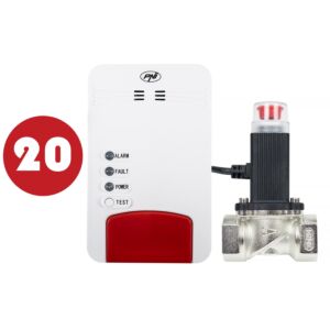 Komplet PNI Safe House z dvojnim plinom 250 s senzorjem za ogljikov monoksid (CO) ter zemeljskim plinom in magnetnim ventilom
