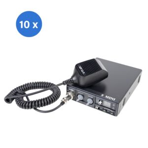 Škatla z radijsko postajo 10bc CB CRT S Mini Dual Voltage, 12/24V, 4W, z ASQ, AM-FM
