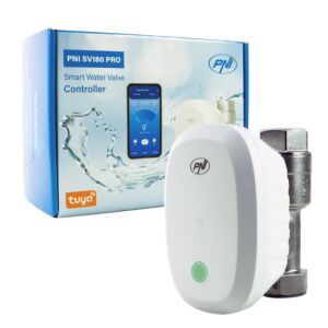 Pametni vodni ventil PNI SV180 PRO, povezljivost Wi-Fi, IP65, DN20, aplikacija Tuya 3/4, združljiv z Amazon Al