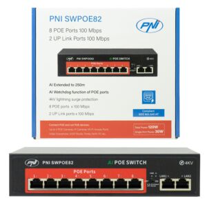 Preklopnik POE PNI SWPOE82 z 8 vrati POE