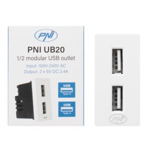 Napajalna vtičnica 2 x USB PNI UB20, 5V 2.4A