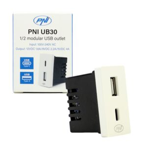 PNI UB30 dvojna USB vtičnica