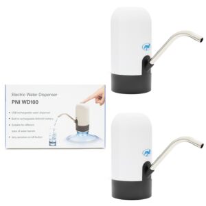 Paket 2bc Električna črpalka za bidon PNI WD100 polnjenje preko USB-C, baterija 800 mAh, moč 4W
