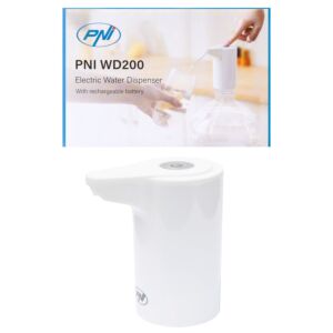 Električna črpalka za steklenico za vodo PNI WD200, polnjenje prek USB-C, baterija 800 mAh
