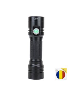 Komplet dvojne aluminijaste svetilke PNI Adventure F200 z LED diodo, baterijo 4000 mAh in lepljivo zastavico
