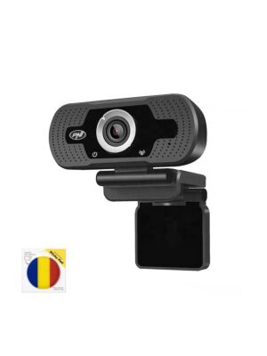 Paket PNI CW2860 Full HD 4MP spletne kamere, priložen USB, pritrdilni mikrofon in zastavica za lepljivo ploščico