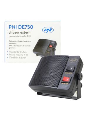 Zunanji zvočnik PNI DE750 za CB radijske postaje, 8 Ohmov, 4 W, 3 inčni zvočnik, 3,5 mm priključek