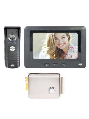 Video domofon PNI DF930 z 1 monitorjem, 7 inčni LCD zaslon, 800x480, elektromagnetni yala izhod, črn