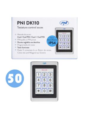 Škatla s 50 kosi tipkovnice za nadzor dostopa PNI DK110