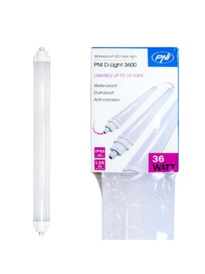 LED linearna svetilka PNI D-Light 3600, 36W, 6500k, zaprta IP65, z zaščito pred vodo, prahom in korozijo, za 