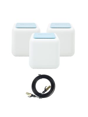 Paket gigabitnega brezžičnega mrežnega sistema PNI GB1200 in ploščati omrežni kabel 1bc S/STP CAT7 PNI U7015B 1,5 m