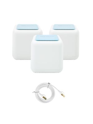 Paket gigabitnega brezžičnega mrežnega sistema PNI GB1200 in ploščati omrežni kabel 1bc S/STP CAT8 PNI U8015W 1,5 m