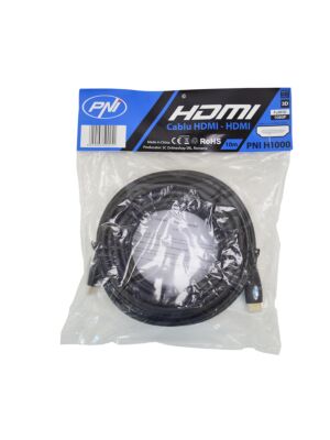 HDMI PNI H1000 hitri 1.4V kabel, vtič, Ethernet, pozlačen, 10 m