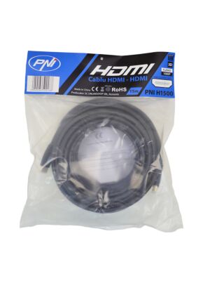 HDMI PNI H1500 hitri 1.4V kabel, vtič, ethernet, pozlačen, 15 m