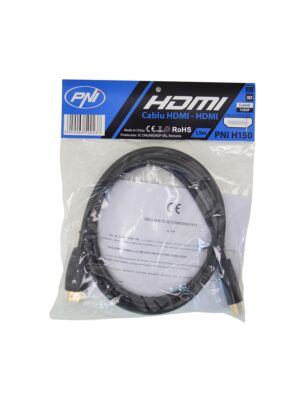 HDMI PNI H150 hitri 1.4V kabel, vtič, Ethernet, pozlačen, 1,5 m