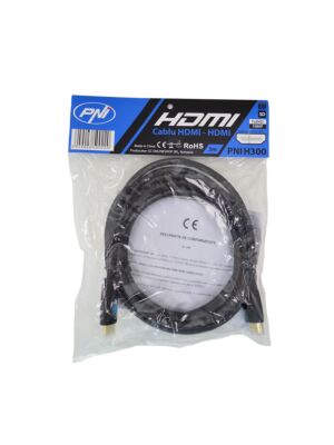 HDMI PNI H300 hitri 1.4V kabel, vtič, Ethernet, pozlačen, 3 m
