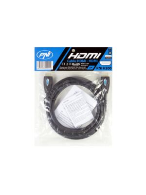 HDMI PNI H300 hitri 1.4V kabel, vtič, Ethernet, pozlačen, 3 m