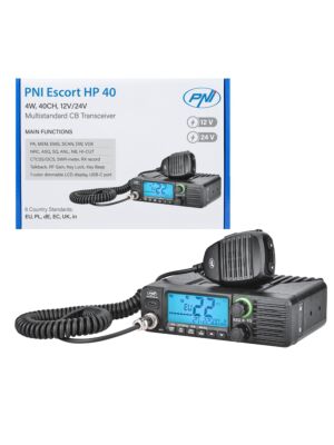Radijska postaja CB PNI Escort HP 40 multistandard, 4W, AM, FM, 12-24V, ASQ, RF Gain