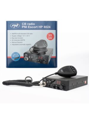 Radijska postaja CB PNI Escort HP 8024 z nastavljivim napajanjem ASQ in 12V-24V