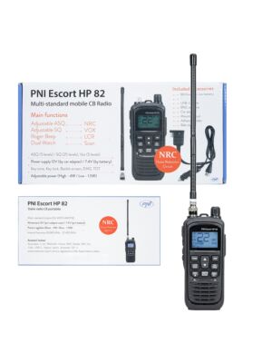 Prenosna CB radijska postaja PNI Escort HP 82 brez polnilnika, večnamenska, 4W, 12V, AM-FM, NRC, dvojna ura, Roger Beep