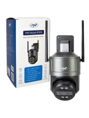 PNI House IP578 video nadzorna kamera z Wi-Fi, PTZ, dvojno lečo 8MP + 8MP, 10X optični zoom
