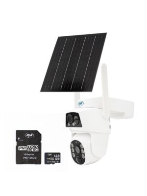 Paket video nadzorne kamere PNI IP894 GSM 4G PTZ in pomnilniške kartice PNI MicroSD s 128 GB