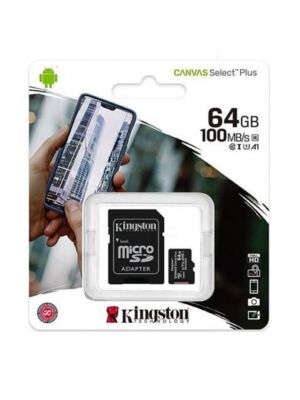 Pomnilniška kartica MicroSD Canvas Select Plus, 64 GB, 100 MB / s, z adapterjem