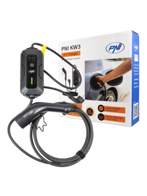PNI KW3 prenosni polnilnik, 16A, 3.5KW, za električne avtomobile, 230V, enofazni, kabel tipa 2 in 5-polni priključek IEC62