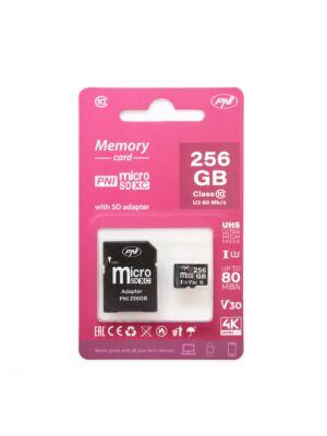 PNI 256GB pomnilniška kartica MicroSD z adapterjem SD