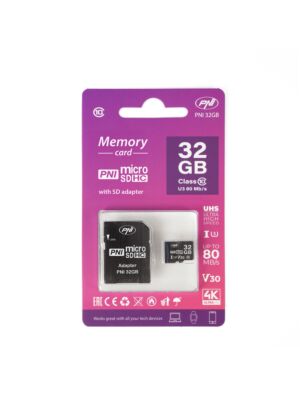 Pomnilniška kartica PNI 32 GB MicroSD z SD adapterjem