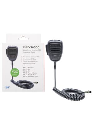 PNI VX6000 mikrofon s funkcijo VOX, s 6 nožicami, za CB radijske postaje