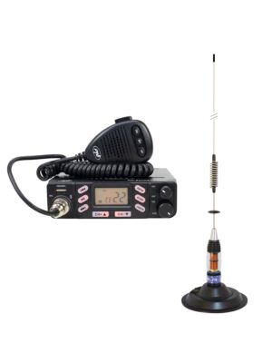 Komplet CB radijske postaje PNI Escort HP 6800 ASQ, 12/24 V s CB anteno PNI ML70 z magnetom