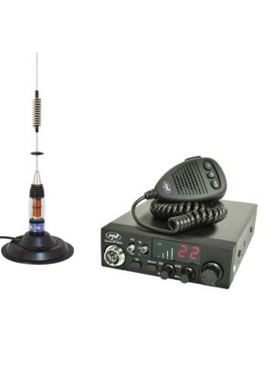 CB PNI ESCORT HP 8024 ASQ paket radijskih postaj, 12-24 V, 40 kanalov, 4W + CB PNI ML70 antena z magnetom